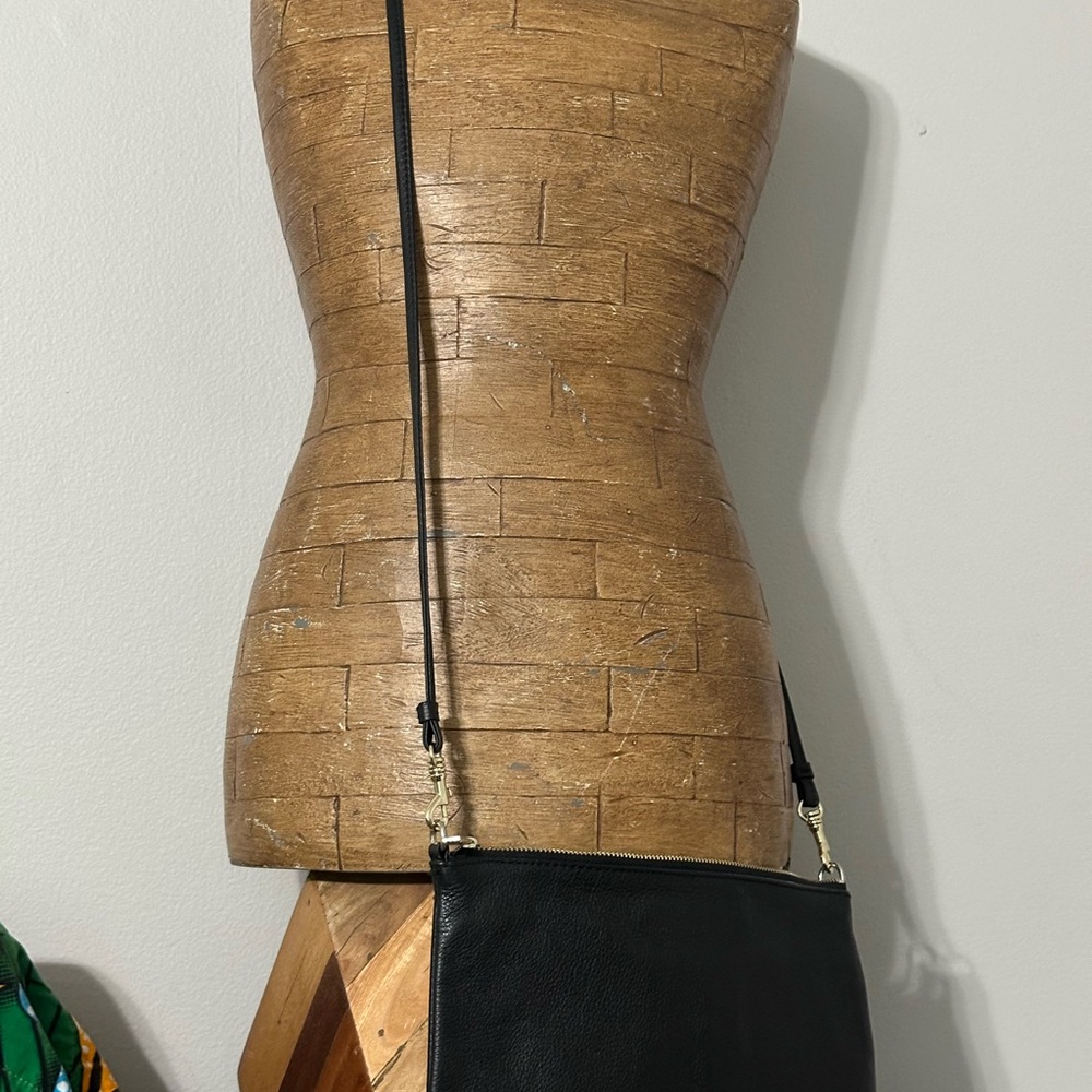 Banana Republic Black Leather Crossbody Bag